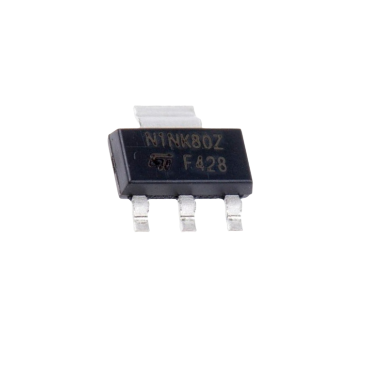 STN1NK80Z Transistor MOSFET N-CH 800V 0.25A 4-Pin(3+Tab) SOT-223 T/R