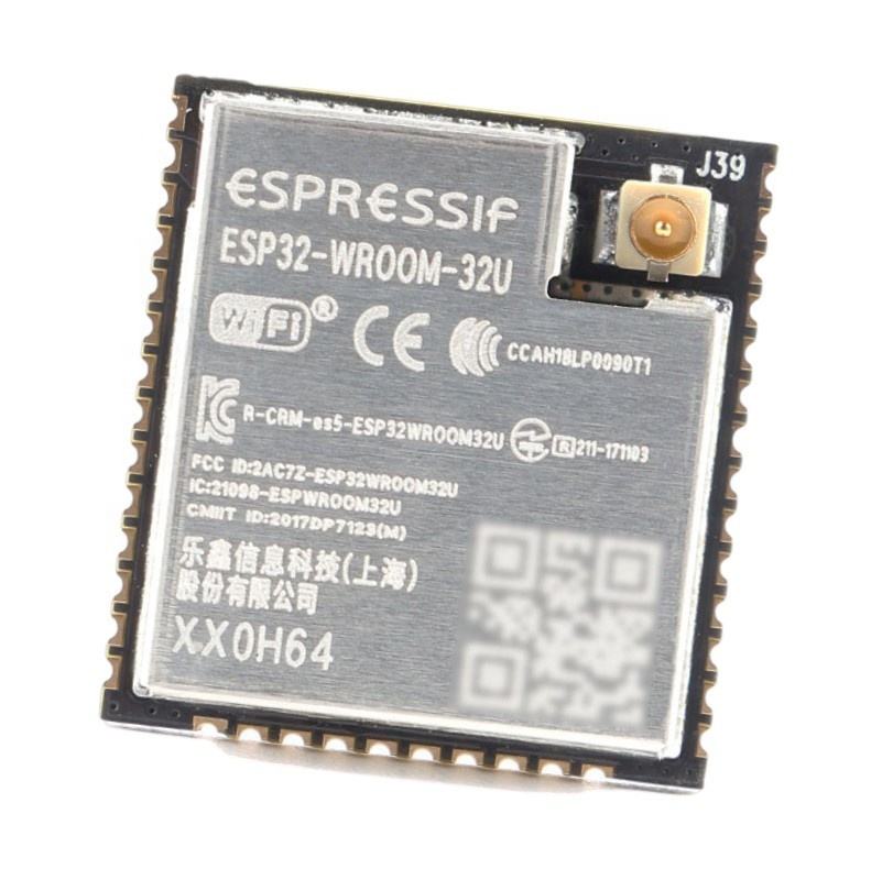 ESP32-WROOM-32u 4/8/16MB  Multiprotocol Modules SMD Module, ESP32-D0WD-V3, ESP32 ECO V3, 4 MB SPI Flash, IPEX Antenna Connector,